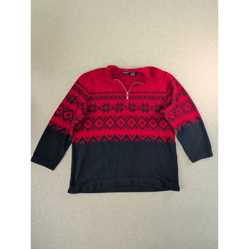 Vintage Catalina Pullover 1/4 Zip Sweater Ladies Extra Large 16/18